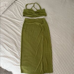 Fashion Nova Olive Skirt Set